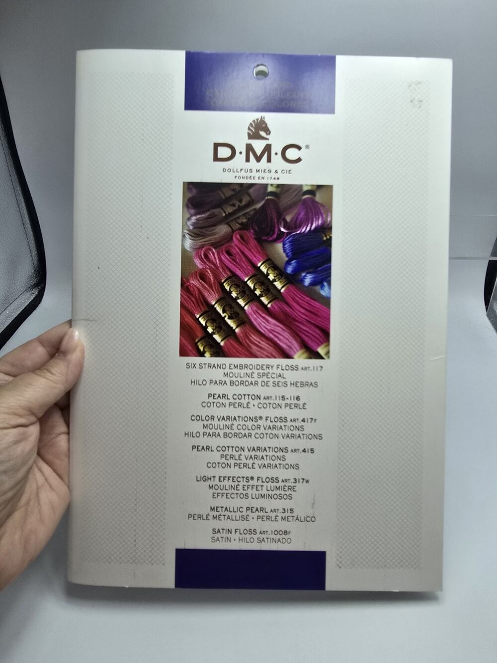 DMC Needlework Threads Color Card with 12 Pages